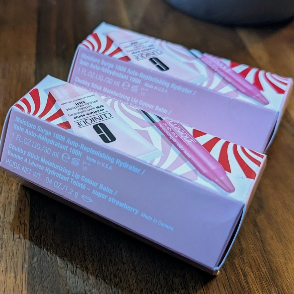 Two Clinique Merry Moisture sets